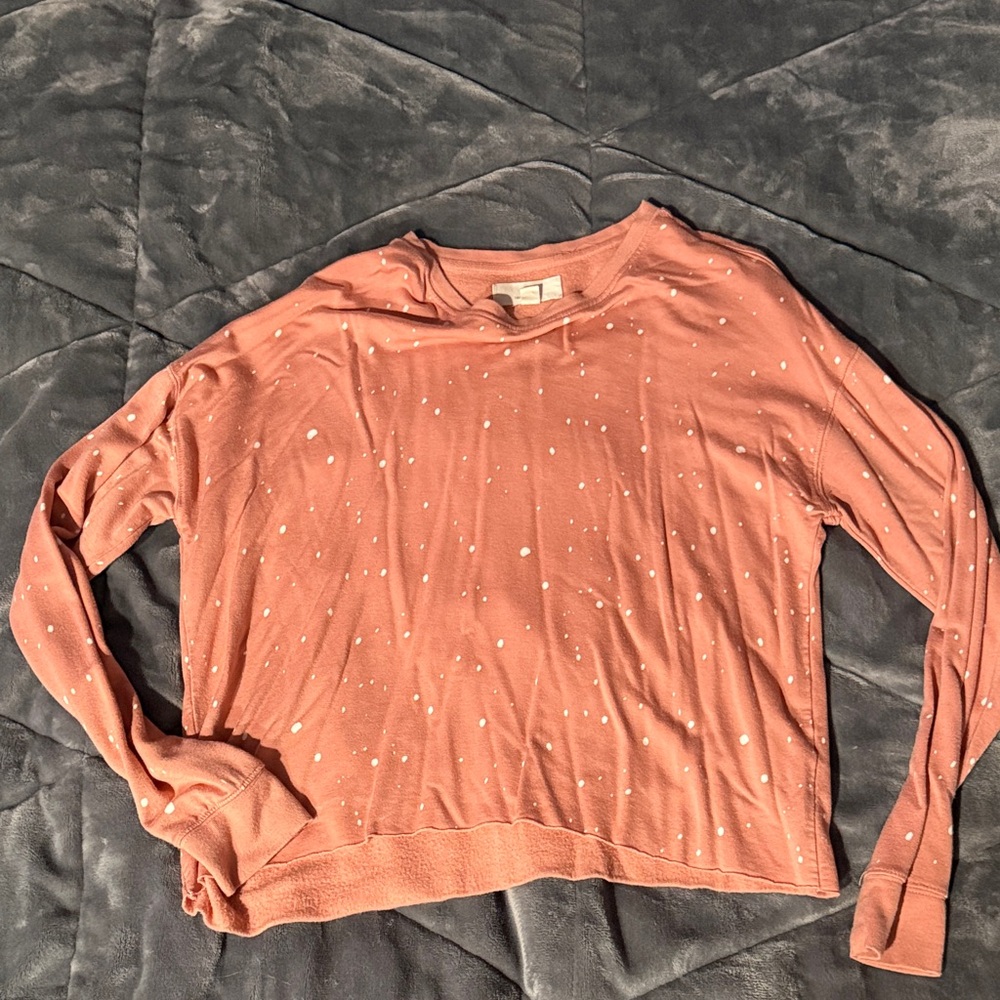 Thread & Supply Women's Rust Sweatshirt with White Dots